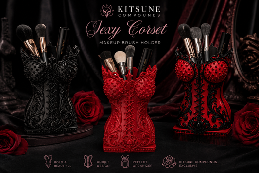 Sexy Gothic makeup brush holder