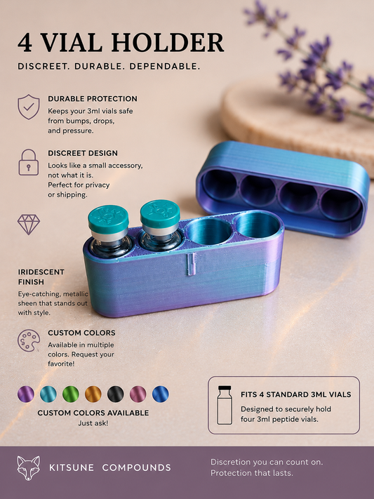 4 Vial Peptide Case with Optional Personalization