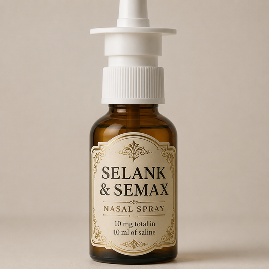 DIY Selank and Semax Nasal spray premixed or kit - just mix together.